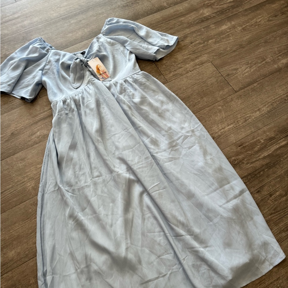 SOLD🤍FINAL Sale 🤍pretty GARDEN casual short sleeve neck ruffle flowy dress 🌷 - Picture 15 of 16